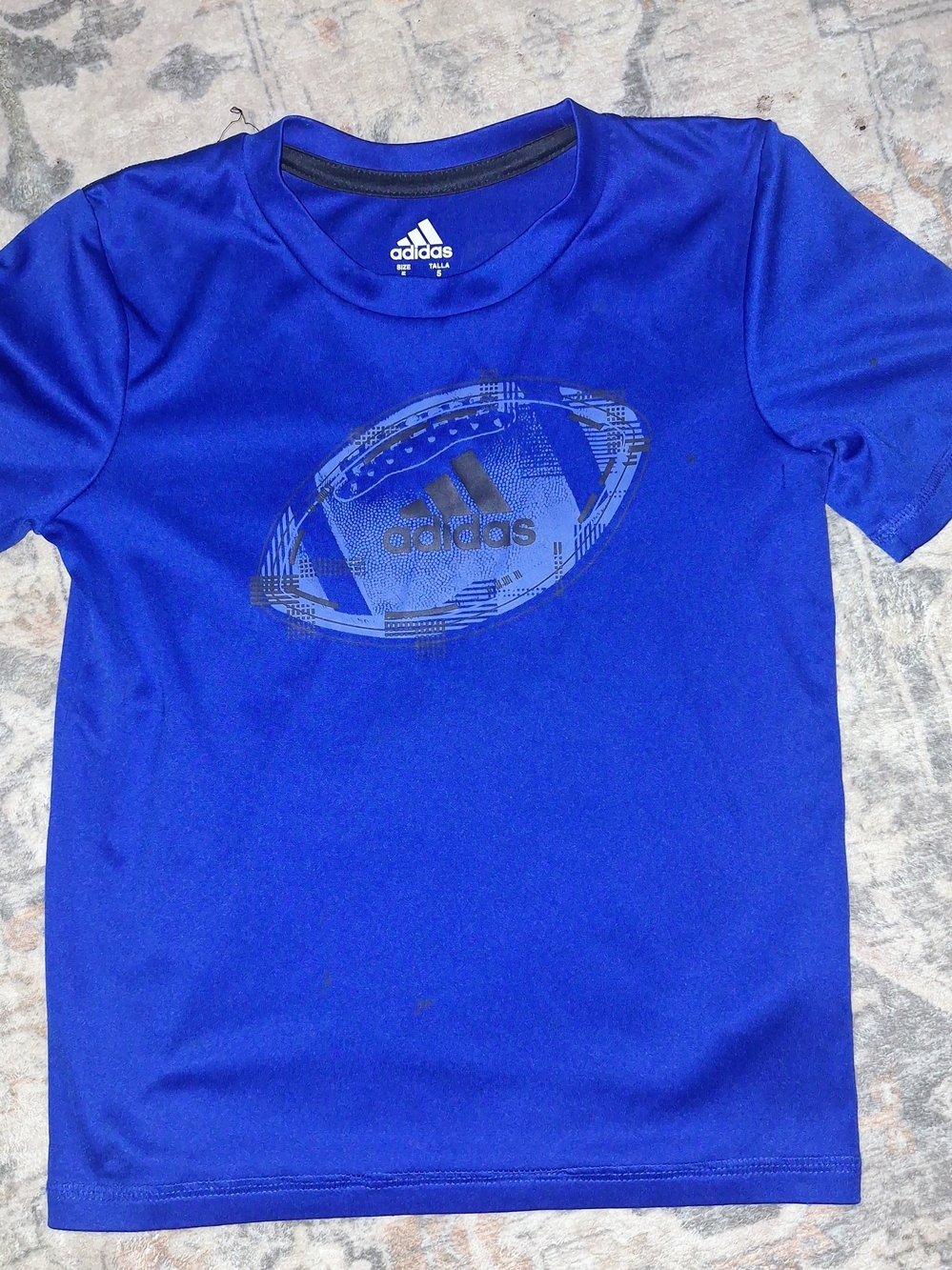 adidas Royal Blue Kids' Football Graphic Tee